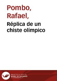 Portada:Réplica de un chiste olímpico