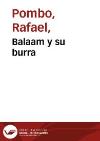 Portada:Balaam y su burra