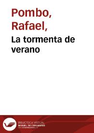 Portada:La tormenta de verano