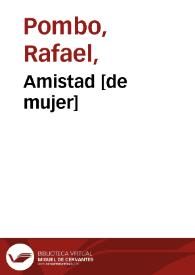 Portada:Amistad [de mujer]