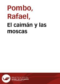 Portada:El caimán y las moscas