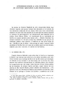 Portada:Aproximaciones a una estética de Antonio Machado (Las Andalucías) / Julia Uceda