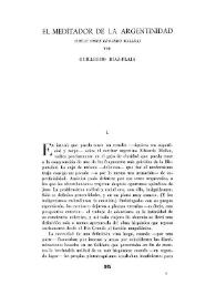 Portada:El meditador de la argentinidad (Notas sobre Eduardo Mallea) / por Guillermo Díaz-Plaja