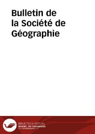 Portada:Bulletin de la Société de Géographie