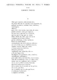 Portada:Aquella nuestra noche de pena y perro / Alberto Tugues