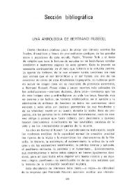 Portada:Una antología de Bertrand Russell / Fernando Savater