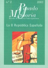 Portada:Núm. 2 (2003). La II República Española / Glicerio Sánchez Recio (coord.)