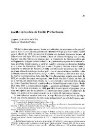 Portada:Goethe en la obra de Emila Pardo Bazán / Ángeles Quesada Novás