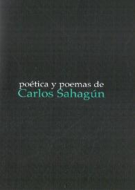 Portada:Poética y poemas de Carlos Sahagún / Carlos Sahagún