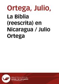 Portada:La Biblia (reescrita) en Nicaragua / Julio Ortega