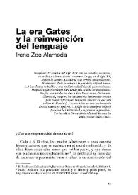 Portada:La era de Gates y la reinvención del lenguaje / Irene Zoe Alameda
