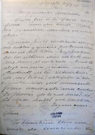 Portada:Carta de Amado Nervo a Manuel Ugarte. París, 20 de agosto de 1901 