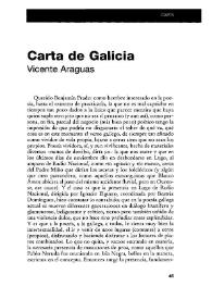 Portada:Carta de Galicia / Vicente Araguas