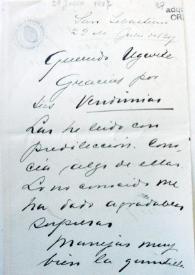 Portada:Carta de Amado Nervo a Manuel Ugarte. San Sebastián, 29 de julio de 1907