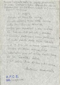 Portada:Poema de Antonio Machado titulado \"A México\"