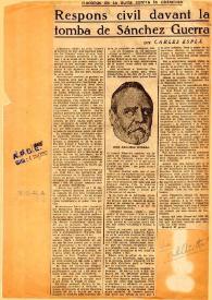 Portada:Respons civil davant la tomba de Sánchez Guerra / per Carles Esplá