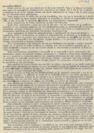 Portada:Carta de Fernando Valera al Presidente del Consejo de Ministros de Francia