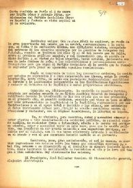 Portada:Carta recibida en París el 2 de enero por Trifón Gómez y Antonio Pérez, comisionados del Partido Socialista Obrero Español y fechada en dicha capital el 3 de noviembre