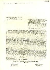 Portada:Carta del Círculo Cultural Pablo Iglesias al Círculo Cultural Jaime Vera. México D. F., 11 de agosto 1945