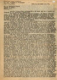 Portada:Carta de Francisco Largo Caballero a Indalecio Prieto. París, 13 de diciembre d 1945