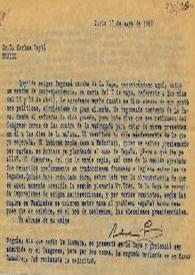 Portada:Carta de Indalecio Prieto a Carlos Esplá. París, 13 de mayo de 1948