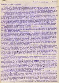 Portada:Carta de diego Martínez Barrio a Álvaro de Albornoz. Chateau, 17 de enero 1959