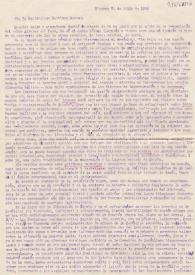 Portada:Carta de Álvaro de Albornoz a Maximiliano Martínez Moreno. Flagnac, 31 de julio de 1950