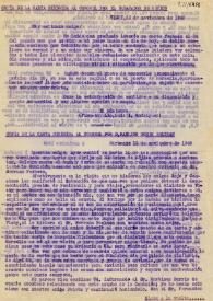 Portada:Copia de la carta dirigida al Coronel por el Embajador de México. Vichy, 13 de noviembre 1940