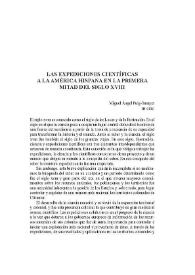 Portada:Las expediciones científicas a la América Hispana en la primera mitad del siglo XVIII / Miguel Ángel Puig-Samper