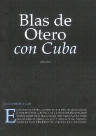 Portada:Blas de Otero con Cuba / Julio Neira