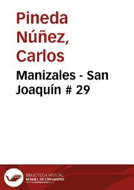 Portada:Manizales - San Joaquín # 29