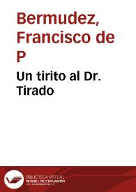 Portada:Un tirito al Dr. Tirado