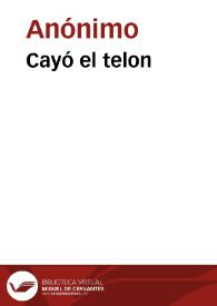 Portada:Cayó el telon