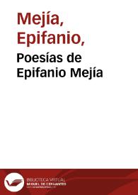 Portada:Poesías de Epifanio Mejía