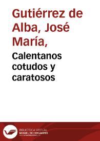 Portada:Calentanos cotudos y caratosos