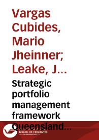 Portada:Strategic portfolio management framework Queensland Rail National