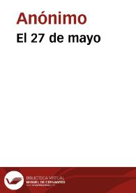 Portada:El 27 de mayo