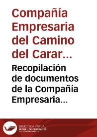 Portada:Recopilación de documentos de la Compañía Empresaria del Camino de Carare