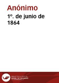 Portada:1º. de junio de 1864