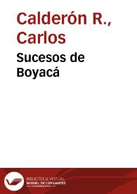 Portada:Sucesos de Boyacá