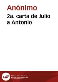 Portada:2a. carta de Julio a Antonio