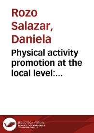 Portada:Physical activity promotion at the local level: municipal sport authorities participation in Colombia = Promoción de la actividad física en el nivel local: participación de las autoridades deportivas municipales en Colombia