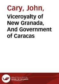 Portada:Viceroyalty of New Granada, And Government of Caracas