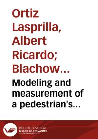 Portada:Modeling and measurement of a pedestrian's center-of-mass trajectory