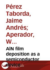 Portada:AlN film deposition as a semiconductor device