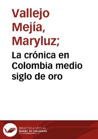 Portada:La crónica en Colombia medio siglo de oro
