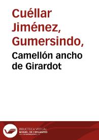 Portada:Camellón ancho de Girardot