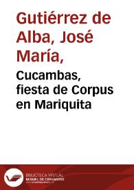 Portada:Cucambas, fiesta de Corpus en Mariquita