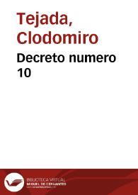 Portada:Decreto numero 10