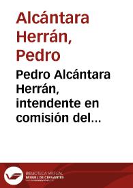 Portada:Pedro Alcántara Herrán, intendente en comisión del departamento de Cundinamarca & c.